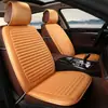 Cojín para asiento de coche de verano, seda brillante, lino, universal para las Cuatro Estaciones, cojín para asiento de coche, cojín individual delantero