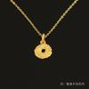 Plata Esterlina S925 Chapada en Oro Fruta Luna Sol Cinturón Círculo Abalorios Separados Colgante Paz y Alegría Cosa Buena Cacahuate Joyería DIY