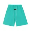 Shorts Casuales de Algodón con Cordón Estampado de Letras de Silicona y Estampado de Niebla, de Pierna Media, para Hombres y Mujeres, de Moda