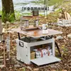 Caja de almacenamiento multifuncional para coche para acampar al aire libre, organizador plegable para maletero de coche, mesa y caja de almacenamiento trasera todo en uno