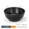Juego de Vajilla de Melamina Plástico Tazón Pequeño Tazón para Condimentos Restaurante Comercial Taza Imitación Porcelana Negra Cuchara Tazón Pequeño para Sopa Tazón para Arroz