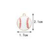 Sombrero de Bate de Béisbol de Dibujos Animados Guantes Zapatos Llavero de Aleación DIY con Goteo de Aceite Accesorios Colgante de Collar Decoración