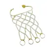 Pulsera de Dedo Popular Transfronteriza Brillante de Diamantes Completos Joyería Estilo Barroco Europeo y Americano Pulsera de Cristal Pulsera