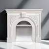 Gabinete de Chimenea Estilo Francés, Repisa de Chimenea, Decoración Vintage para Entrada, Villa Estilo Europeo, Sala de Estar de Moda Estilo Americano, Gabinete Decorativo Falso de Chimenea
