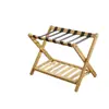 Estante para equipaje B&B Color natural Engrosado Doméstico de bambú Plegable Estante de almacenamiento Estante de almacenamiento para dormitorio