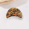 Pasador Grande con Estampado de Leopardo en Forma de Luna Transfronterizo para la Parte Trasera de la Cabeza, Pinza de Tiburón de Gama Alta, Accesorio Versátil para el Cabello
