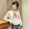 Camiseta Térmica Cepillada para Niñas Otoño Invierno Estilosa Talla Mediana a Grande Manga Larga Cuello Redondo Ropa Interior Camiseta Casual