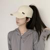 Gorra de béisbol de cola de caballo alta para mujer, sombrilla de verano, protector solar, gorra con parte superior hueca, sombrero para el sol anti-ultravioleta, Corea ins