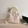 Bolsa Tote de Gran Capacidad para Clase y Viajes, de Hombro Único Relajada y Elegante, Estilo Coreano, de Pana, Simple, Casual, Cruzada