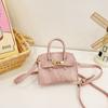 Bolsa infantil europeia e americana, linda bolsa mini Kelly, jeans, estilosa, acessórios para pais e filhos, bolsa crossbody para mulheres