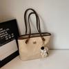 Bolsa de Hombro de Lona Estilo Nuevo Otoño e Invierno para Estudiantes Universitarios, Bolso Casual de Moda de Gran Capacidad, Bolso Portátil para la Axila para Mujeres