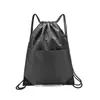 Mochila Deportiva Logo Personalizado Bolsillo para Botella Tela Oxford Impermeable Mochila con Cordón Mochila Escolar Impresión Personalizada