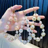 Portaflor de estrella de cinco puntas llavero de cuenta de hielo agrietado colgante cadena de teléfono móvil de cuentas colgante de bolso de cadena regalo pequeño venta al por mayor