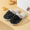 Zapatillas de algodón Cixi para mujer, para invierno, para casa, primavera y otoño, para interior, antideslizantes, cálidas, de suela gruesa, para casa, para parejas y hombres.