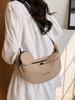 Bolso Casual Sencillo de Lona de Gran Capacidad para Mujer Primavera y Verano 2024 Nuevo Bolso Dumpling Estilo Extranjero Moderno Bolso Bandolera para Viaje