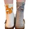 Calcetines Lindos de Verano 2025 Dibujos Animados para Mujer Calcetines de Media Pantorrilla Huevo de Gato Tridimensional Ins Calcetines de Moda Calcetines de Pareja Universitarios