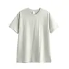 Camiseta Artesanal de Algodão Puro com Trama de Barril para Homens e Mulheres, Sem Costura Lateral, Top de Malha Respirável, Fabricante OEM Forte, Venda por Atacado OEM