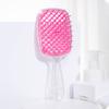 Pente de Massagem Oco de Malha Prata Transparente Platina para Cuidado Suave do Cabelo, Anti-Nós, Adequado para Uso Seco e Molhado, para Estilização de Cabelo Volumoso