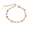 Pulsera de Acero Inoxidable con Goteo de Aceite de Venta Caliente Transfronteriza Chapada en Oro Real de 18K Joyería de Mano Color Amor Nueva Pulsera de Acero de Titanio