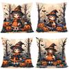 Funda de Almohada de Halloween al Por Mayor de Amazon Transfronteriza Popular Temu Lino Felpa Cuadrada Funda de Almohada Funda de Almohada Cómoda