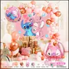 Set de Globos de Cumpleaños Más Vendido Transfronterizo Decoración para Fiesta Temática Miércoles Juguete de Dibujos Animados para Niños