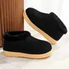 Pantuflas de algodón cálidas de invierno para mujer con talón, zapatos de algodón hechos a mano para hombre, antideslizantes, aptos para el posparto, uso en casa, interior, para padres, personas de mediana edad y mayores