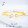 Loja de ouro Puzuo com pulseira de diamante bolha de ouro brilhante 24K pulseira oito corações oito flechas zircônia pulseira da moda para mulheres