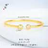 Puzuo Tienda de Oro Mismo Estilo Oro Brillante de 24K Pulsera Burbuja de Diamantes Pulsera con Ocho Corazones y Ocho Flechas Zircón Pulsera de Moda para Mujer