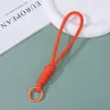 Llavero Tejido Creativo de Colores, Colgante para Bolso, Tejido a Mano con Bloques de Color, Correa Anti-Pérdida para Memoria USB, Venta al por Mayor desde el Fabricante