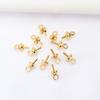 Nuevo colgante de pin de perla de uña de ojo de oveja con preservación de color envuelto en oro de 14K/18K hecho a mano diy Accesorios de soporte de jade por lote