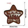 MZ1227-1248 Transfronteiriço; Enfeites de Natal em madeira com luz LED para decoração de mesa festiva