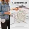 Mini Bolsa de Corrente com Coração de Strass, Bolsa de Festa de Nicho de Luxo, Bolsa Transversal Exquisita com Strass, Bolsa Pequena Versátil para Mulheres