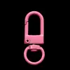 Pingente de Chaveiro Colorido de Liga Metálica Pintada Peças de Acessório DIY para Bolsas e Brinquedos, Fivela Pequena de Porta 3D Pintada por Spray