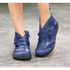 Nuevos zapatos de mujer para otoño e invierno, estilo retro, talla 40-43, botas Martin de talla grande, botines planos, zapatos y botas de mujer estilo comercio exterior europeo y americano