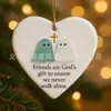 ¡Más Vendido en Stock! Colgante Plano 2D de Porcelana Blanca Acrílica, Árbol de Navidad de Forma Irregular Creativa, Decoración para Espejo Retrovisor de Coche
