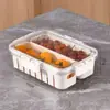 Caixa de Armazenamento Fresca, Selada para Geladeira, Frutas e Vegetais Refrigerados, Drenagem Congelada, Caixa de Armazenamento ao Ar Livre Portátil Estilo Camping com Tampa