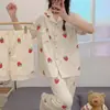 Ins Estilo Coreano Simples Urso Cinza Autodepreciativo Conjunto Novo de Três Peças Verão 2025 Pijama de Manga Curta, Shorts e Calça Longa para Mulheres