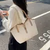 Bolsa Tote de Grande Capacidade, Novo Estilo Casual para o Dia a Dia, Férias na Praia, Bolsa de Ombro, Estilo Coreano, Tecida, Moderna, Versátil