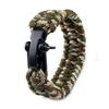 Equipo de Supervivencia al Aire Libre Pulsera de Paracord Multifuncional Emergencia Aire Libre Tejido a Mano Paracord Hebilla en Forma de U Pulsera Salvavidas