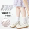 Calcetines de Niña Verano Malla Fina Transpirables Hasta la Pantorrilla Calcetas para Niños Bebé Calcetines de Princesa con Lazo Calcetines de Algodón Verano Dibujos Animados
