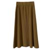 Saia Midi Branca para Mulheres, Outono e Inverno, Emagrecedora, Fluida, Saia Lápis de Tricô Grosso, Saia Evasê, Saia de Inverno de Comprimento Médio