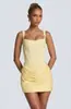Vestido de mujer nuevo estilo europeo y americano transfronterizo 2026, elegante sin mangas, cuello cuadrado, ajustado, sexy, con pliegues, retazos, bodycon