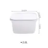 Caixa de armazenamento quadrada transparente para gengibre e alho, recipiente selado para cebolinha, fatias de gengibre e alho, com tampa e função de drenagem, adequado para uso em geladeira