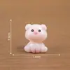 Decoraciones de paisajes en miniatura con gatitos y cerditos lindos y bien portados, adorables figuras de animales, accesorios para manualidades y adornos de escritorio en miniatura