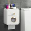 Caja de papel higiénico de pared para el hogar, multifuncional, para baño, con extracción de papel, de lujo, ligera y de alto valor.
