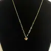 Mini Corrente de Titânio para Clavícula como Presente para Mulheres, Colar de Coração Galvanizado Estilo Coreano Não Desbota Leve Luxo, Atacado de Fábrica de Nicho