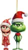 Adorno Navideño del Grinch Decoración para Árbol de Navidad Suministros para Arreglos Festivos Colgante Acrílico Adorno Colgante Navideño para el Hogar