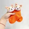 Calcetines de Muñeco 3D Versátiles de Doble Puntada Estilo Coreano para Niños Calcetines de Peluche de Dibujos Animados Calcetines de Media Caña Calcetines Caídos