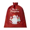 Bolsas de Arpillera Navideñas, Bolsas de Regalo para Fiestas Infantiles, Bolsas de Dulces de Lino con Cordón, Bolsas de Empaque de Regalo de Muñeco de Nieve Navideño