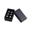 Aretes de Anillo de Puntos Pulsera Joyería Caja Cartón Cuadrado Negro Tapa Cielo y Tierra Caja de Almacenamiento Caja de Joyería